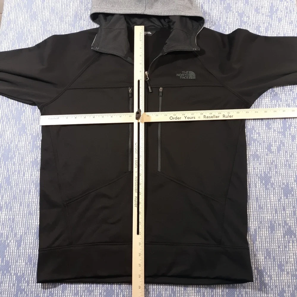 The North Face Jacket Hooded Mens Large Black Full Zip Outdoor